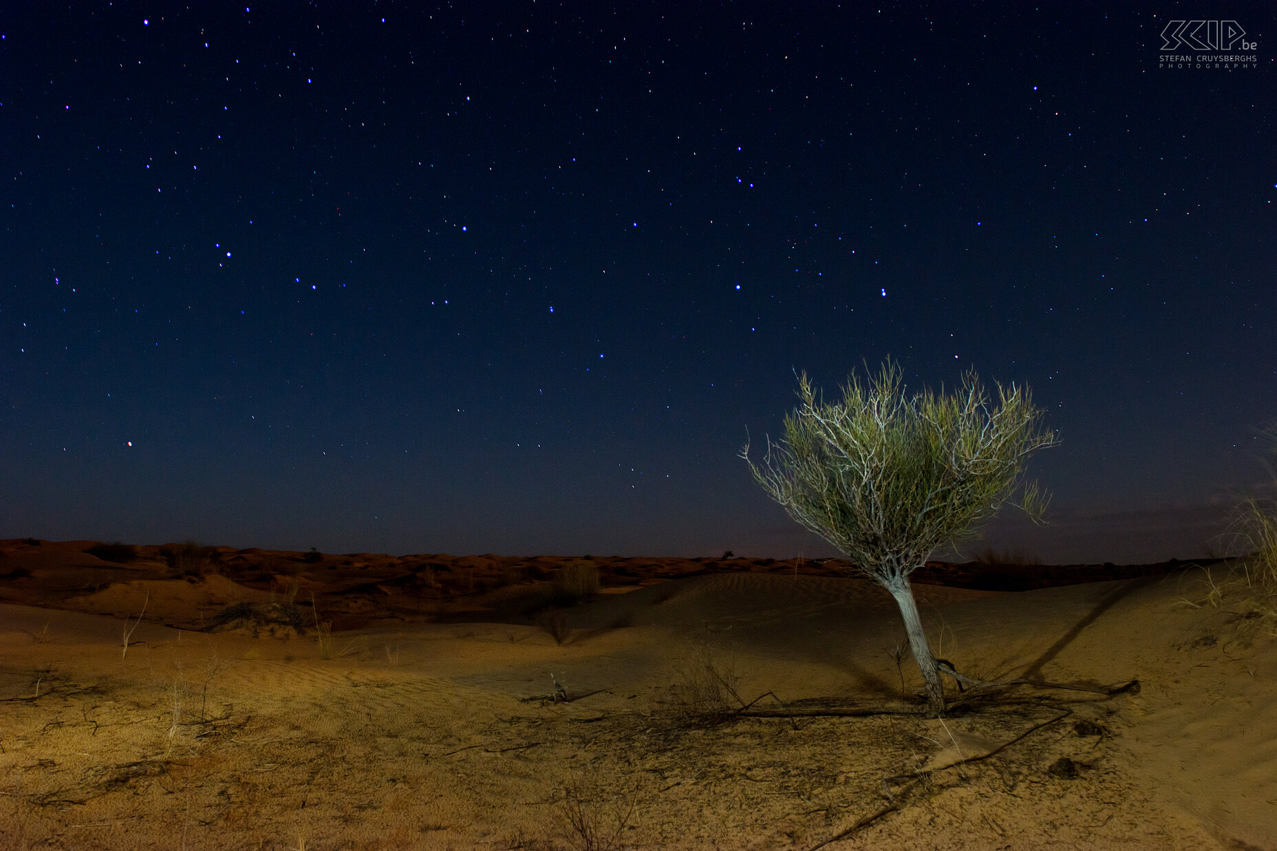 Starry sky A beautiful starry sky during moonrise. I used my flash light to lighten the foreground. Stefan Cruysberghs